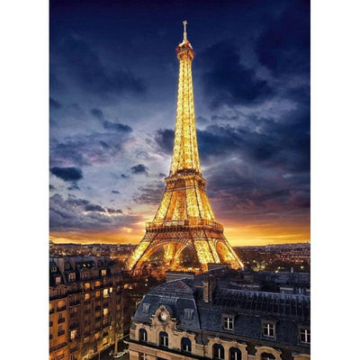 Diamond Painting-Paris bei Abenddämmerung