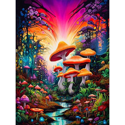 Diamond Painting-Pilzwald