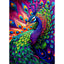 Diamond Painting-Prächtiger Pfau in Regenbogenfarben