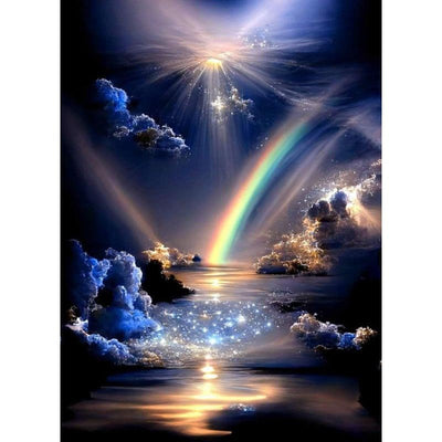 Diamond Painting-Regenbogen auf dem Meer