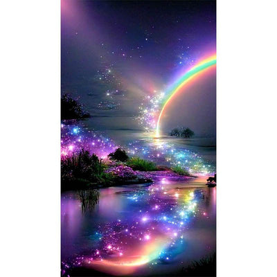 Diamond Painting-Regenbogen in der Nacht