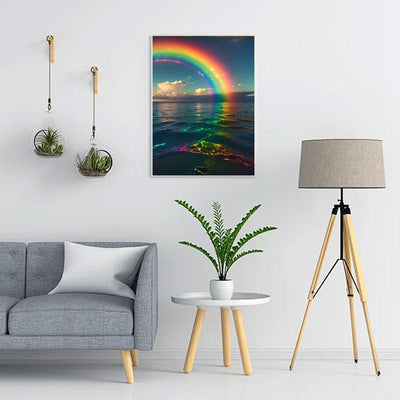 Diamond Painting-Regenbogen über dem Meer