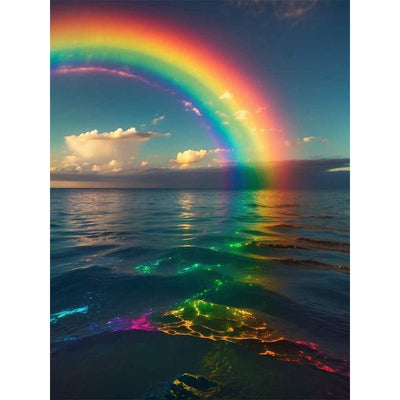 Diamond Painting-Regenbogen über dem Meer