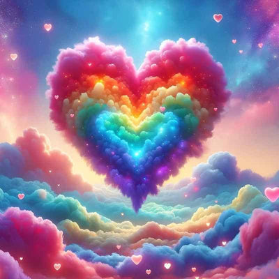 Diamond Painting-Regenbogenherz - Jetzt bei diamondspainting kaufen