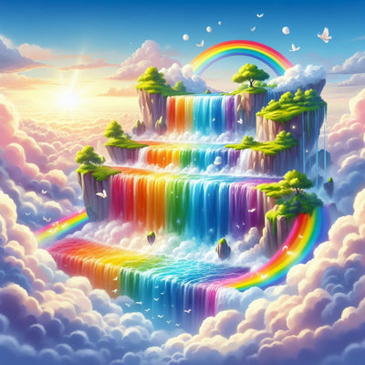 Diamond Painting-Regenbogenwasserfall - Jetzt bei diamondspainting kaufen