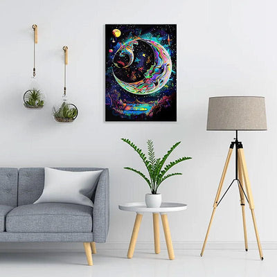 Diamond Painting-Schlafender Mond