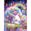 Diamond Painting-Schlafendes Einhorn im Blumenregen
