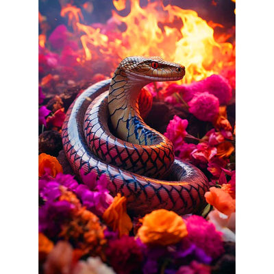Diamond Painting-Schlange des Feuers
