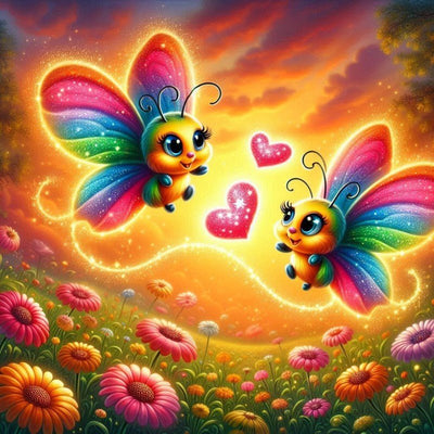 Diamond Painting-Schmetterlinge der Liebe