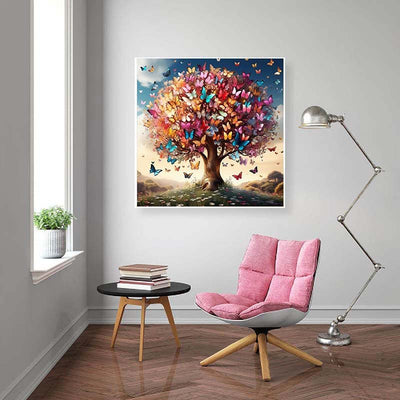 Diamond Painting-Schmetterlingsbaum