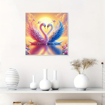 Diamond Painting-Schwanenpaar