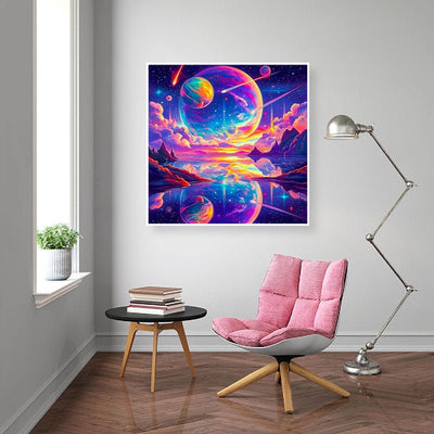 Diamond Painting-Sternenhimmel im Farbenrausch
