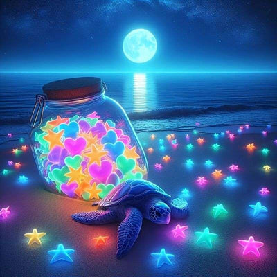 Diamond Painting-Strand bei Nacht - Jetzt bei diamondspainting kaufen