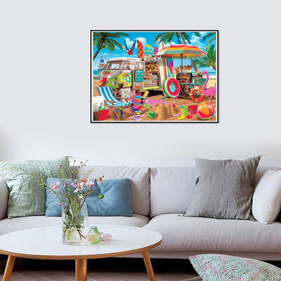 Diamond Painting-Strandcamper-Truck