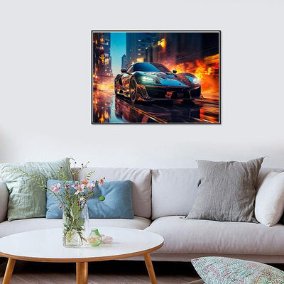 Diamond Painting-Street Racer in der Großstadt