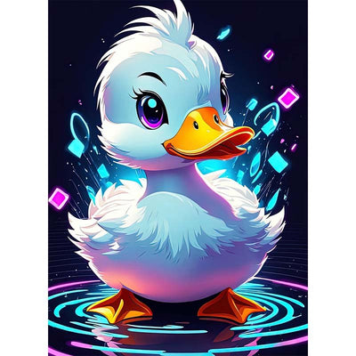 Diamond Painting-Süße Neon-Ente