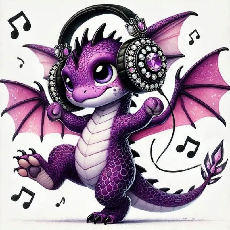 Diamond Painting-Tanzender Drache