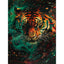 Diamond Painting-Tiger in Flammenfarben