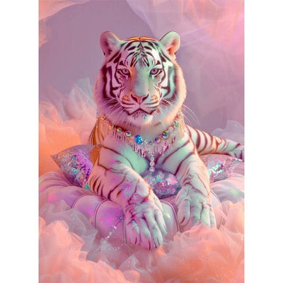 Diamond Painting-Tiger mit Diamanten