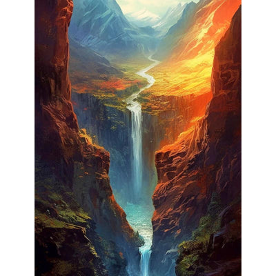 Diamond Painting-Traumhafte Bergwelt