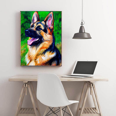 Diamond Painting-Treuer Schäferhund