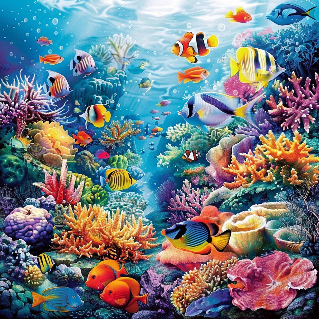 Diamond Painting-Unterwasserschwarm - Jetzt bei diamondspainting kaufen