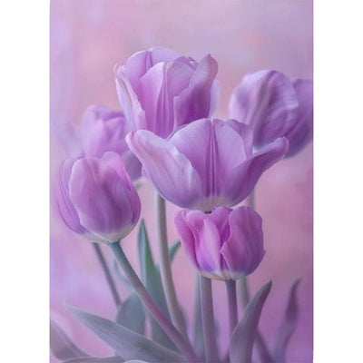 Diamond Painting-Violette Tulpen