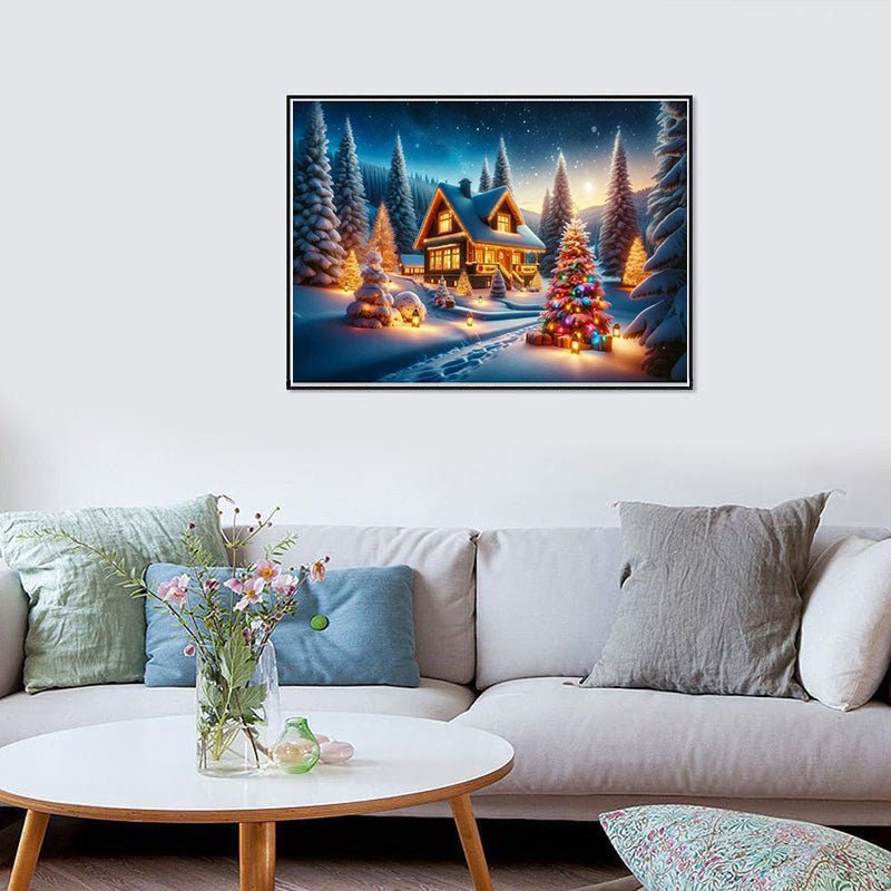 Diamond Painting-Waldhütte