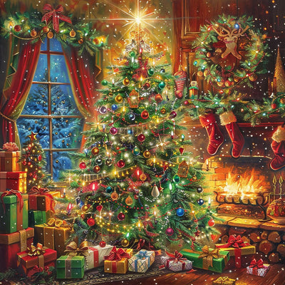 Diamond Painting-Weihnachtsbaum im Haus - Jetzt bei diamondspainting kaufen