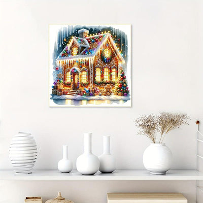 Diamond Painting-Weihnachtshütte