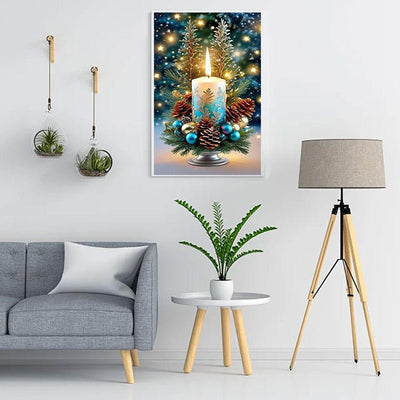 Diamond Painting-Weihnachtskerze
