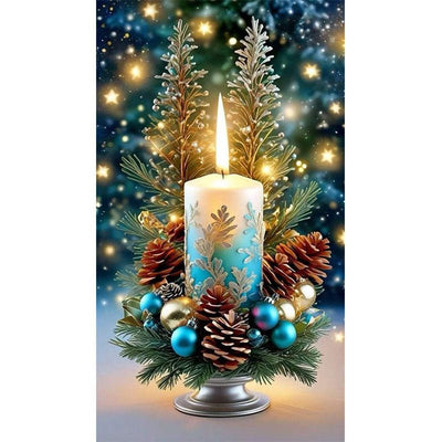 Diamond Painting-Weihnachtskerze