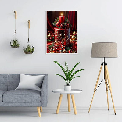 Diamond Painting-Weihnachtskerze