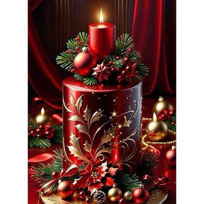 Diamond Painting-Weihnachtskerze