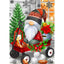 Diamond Painting-Weihnachtswichtel im Schlitten