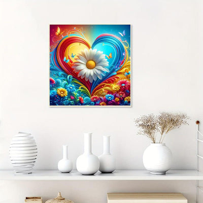 Diamond Painting-Weiße Chrysantheme