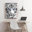 Diamond Painting-Weißer Tiger mit blauen Augen