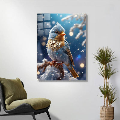 Diamond Painting- Wintervogel im Schnee