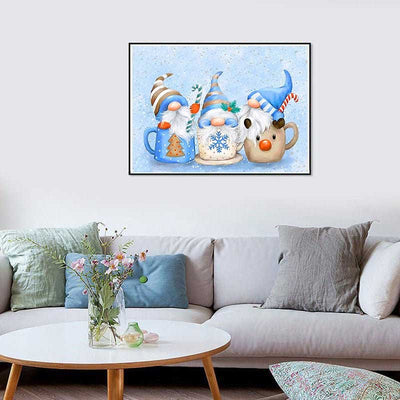 Diamond Painting-Winterwichtel in Tassen