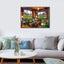 Diamond Painting-Wohnzimmer mit Bergblick