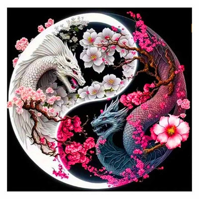 Diamond Painting-Yin & Yang Drachen