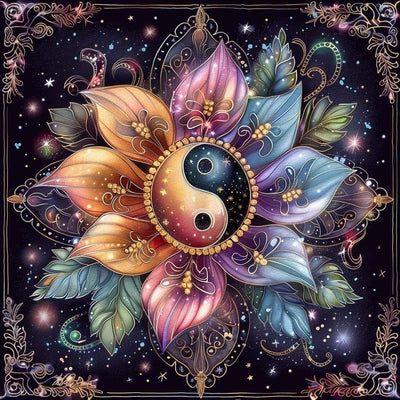 Diamond Painting-Yin-Yang-Lotus - Jetzt bei diamondspainting kaufen