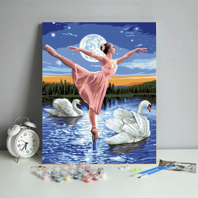 Malen nach Zahlen -Ballerina im Mondschein - Jetzt bei diamondspainting kaufen