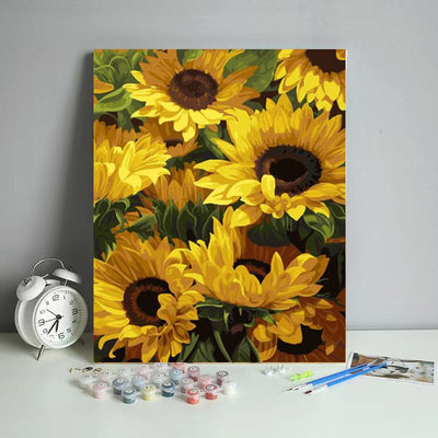 Malen nach Zahlen -Sonnenblumenmeer - Jetzt bei diamondspainting kaufen