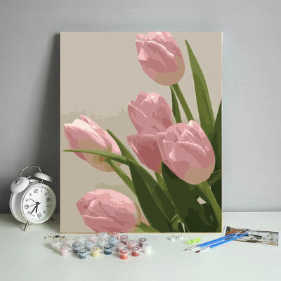 Malen nach Zahlen -Zarte Tulpen - Jetzt bei diamondspainting kaufen