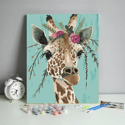 Malen nach Zahlen -Zauberhafte Giraffe - Jetzt bei diamondspainting kaufen