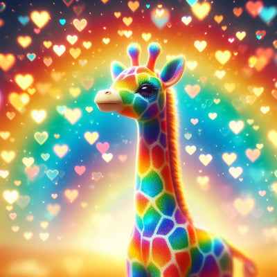 Strass-Bunte Giraffe - Jetzt bei diamondspainting kaufen