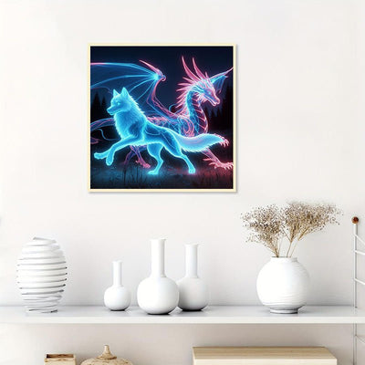 Strass-Fuchs und Drache