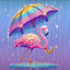 Strass-Kranich mit Regenschirm - Jetzt bei diamondspainting kaufen