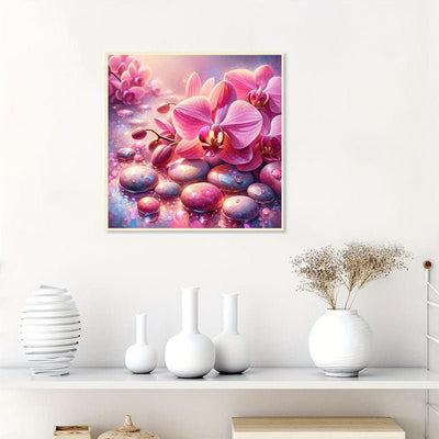 Rhinestone Landscape In Apple 